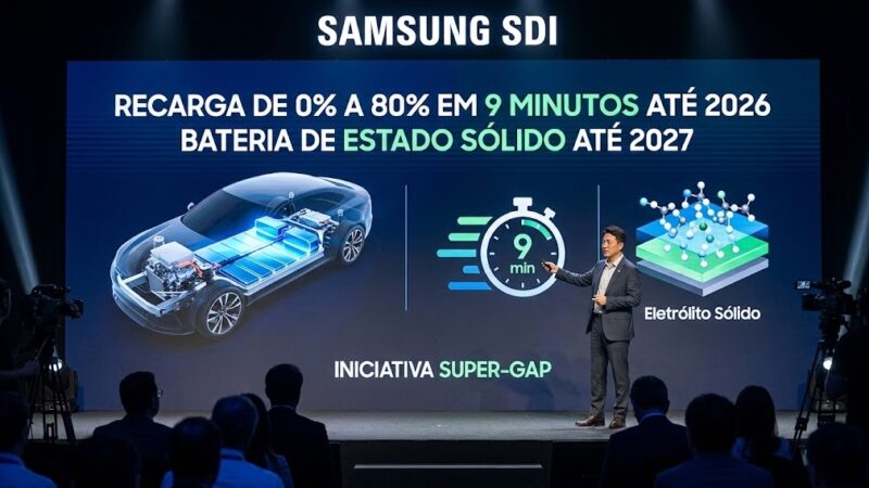 Samsung: bateria sólida que recarrega em 9 minutos ficará pronta em 2026